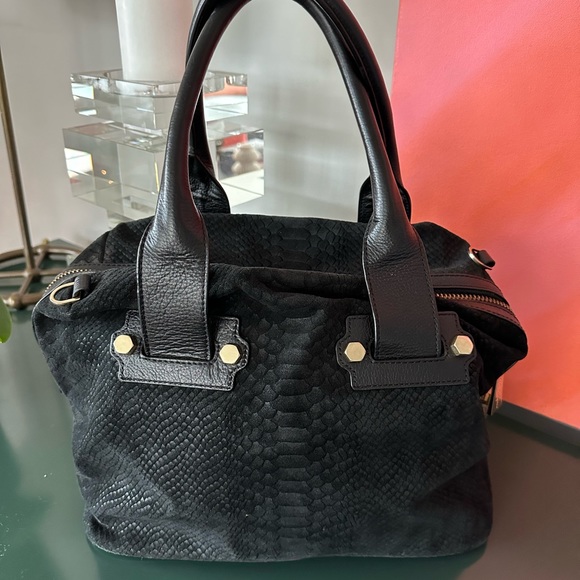 Nanette Lepore embossed suede handbag - Picture 2 of 7